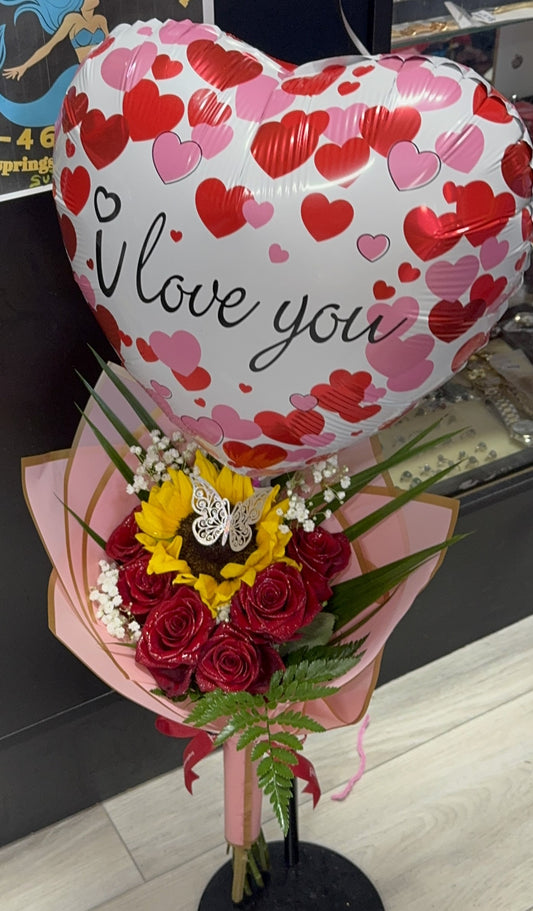 simple #2 birthday vibes bouquet